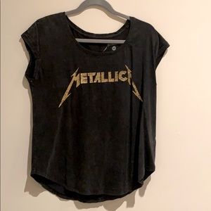 Metallica cap-sleeve tee shirt